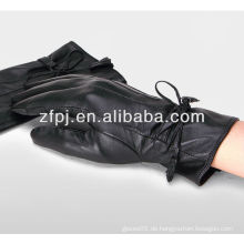 Mode Dame Sheep Black Handschuhe Leder